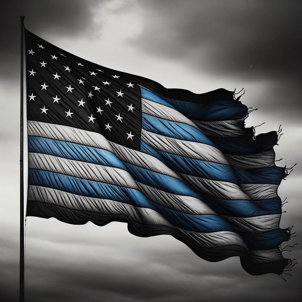 Unlocking the Meaning: What Does a Black and Blue American Flag Symbolize